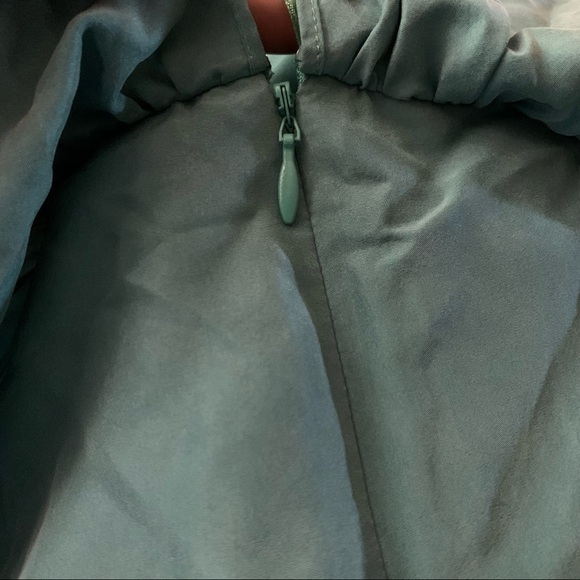 𝅺TIBI New York Turquoise Washed Silk One Shoulder Dress Size 2 - Picture 4 of 7